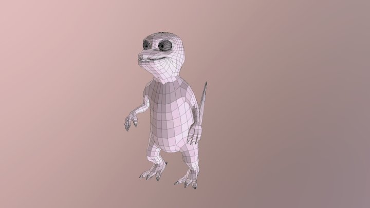 Low Poly Charmander Model 3D Model