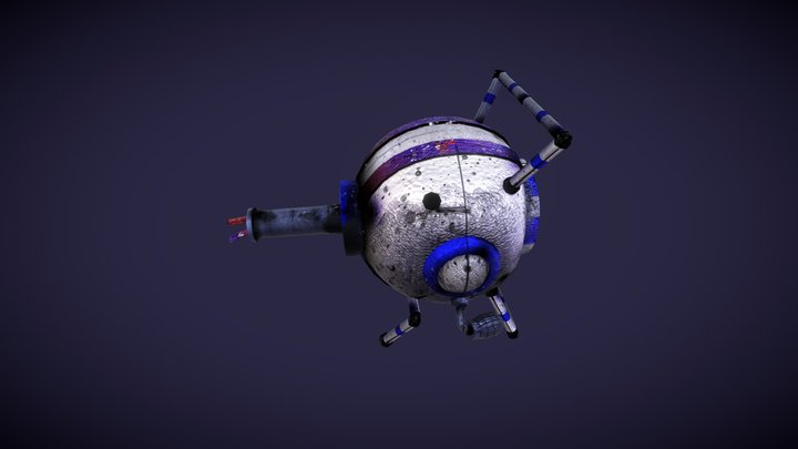 STYLIZED WHEATLEY - PORTAL [3D GAME ART SKILLS] 3D Model
