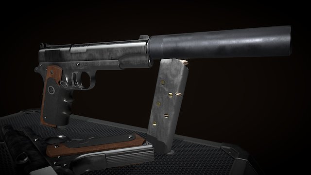 Silverballer (HITMAN fanart) 3D Model