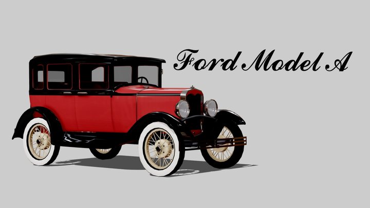 Ford Model A V2 Downloadable 3D Model