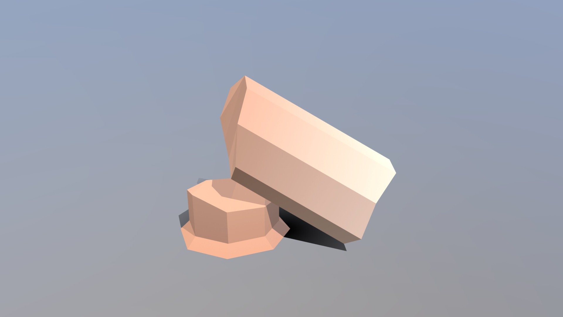 Low-poly Broken Pillar