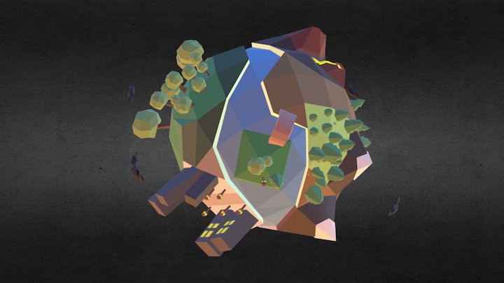 Lowpoly Earth 3D Model