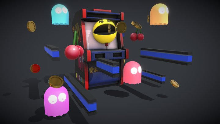 Pacman Arcade 3D Model