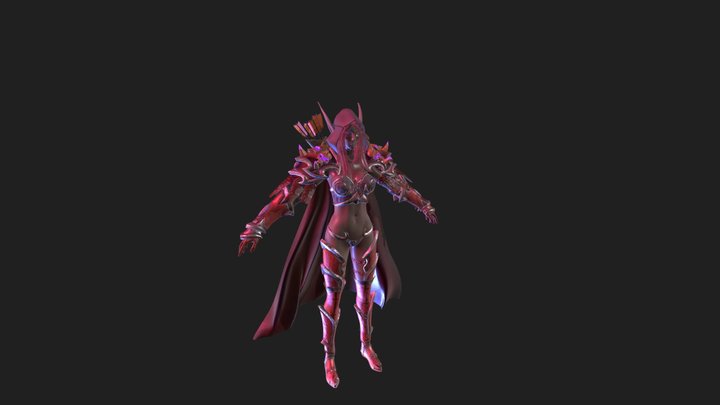 Dark Elf Warrior 2 3D Model