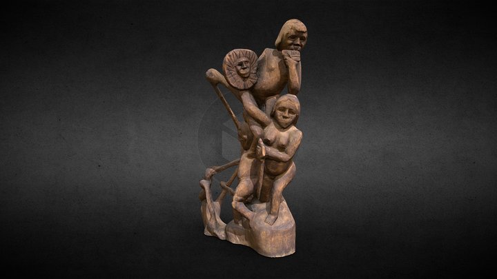 Escultura de Raíz de Guayaba 3D Model