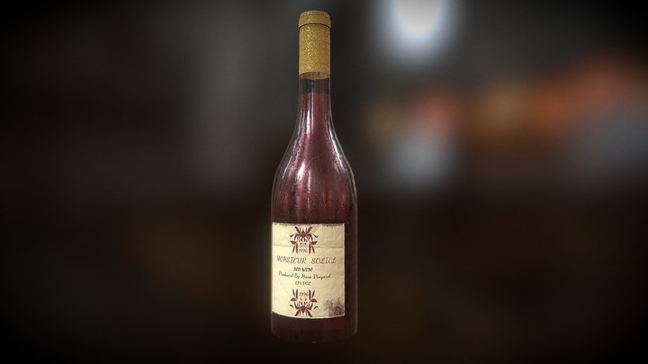 Wine Bottle 3D Model