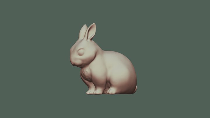 Rabbit figurines 3D Model