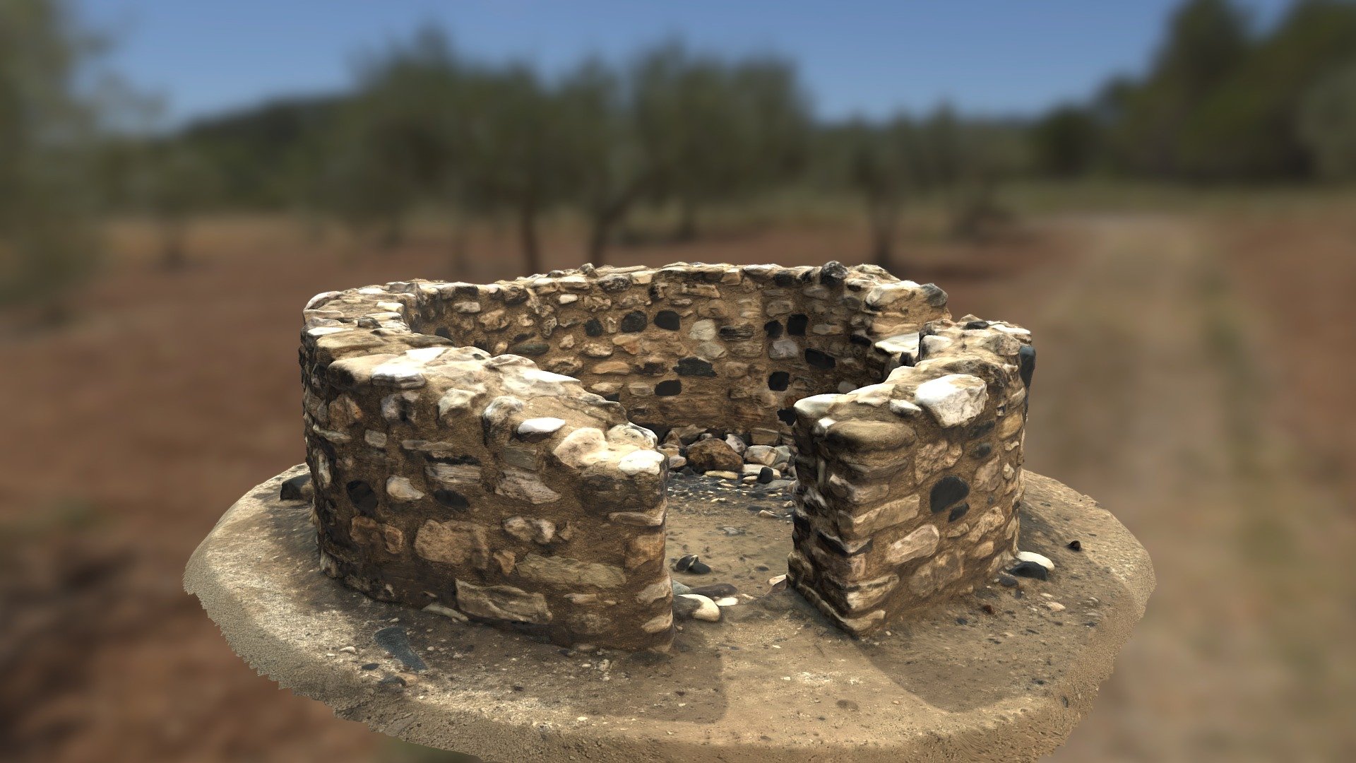 Reconstructed Neolithic Hut. Choirocoitia