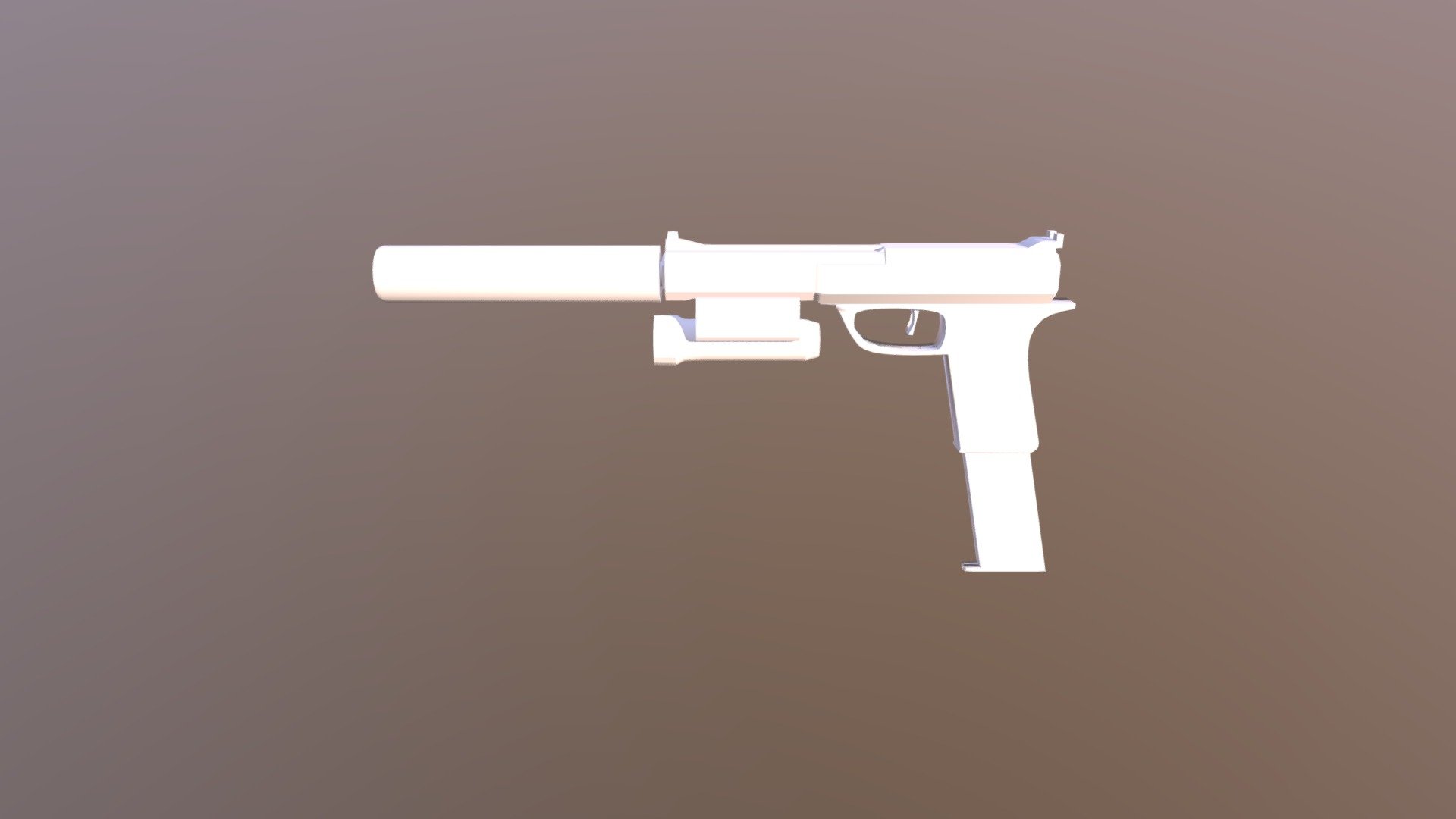 WU S Pistol (Low Poly)
