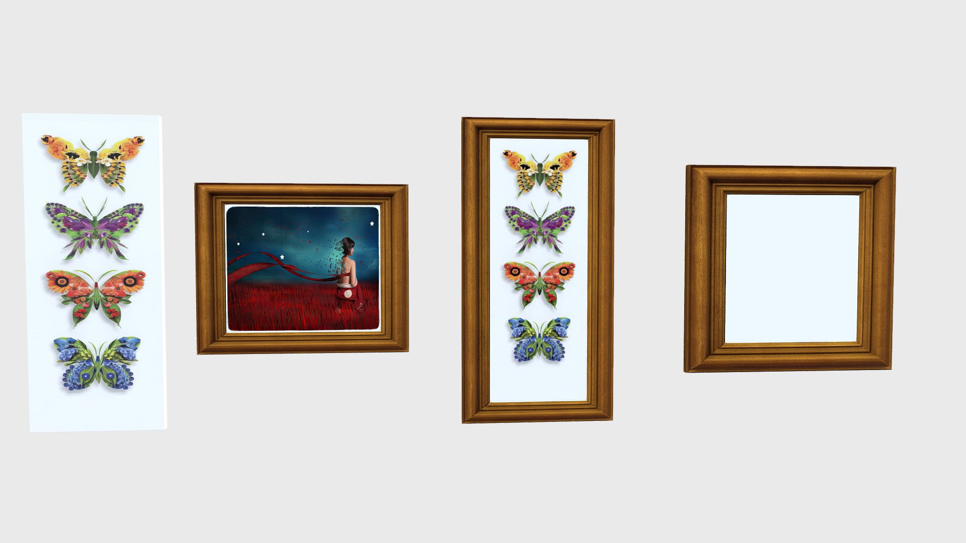 Wall Picture Frames Buy Royalty Free 3D model by 3dia [7c67009