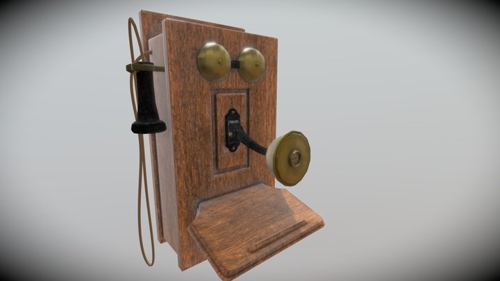 Crank Telephone Model 3D Model