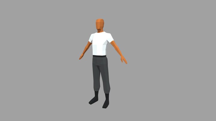 Character low poly 3D Model