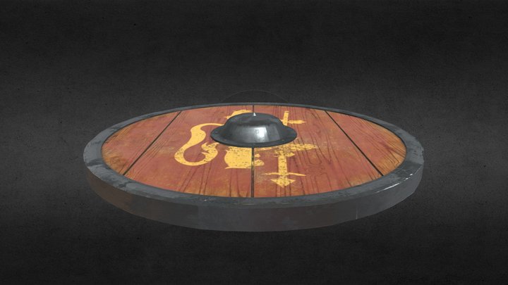 Low Poly Shield 3D Model