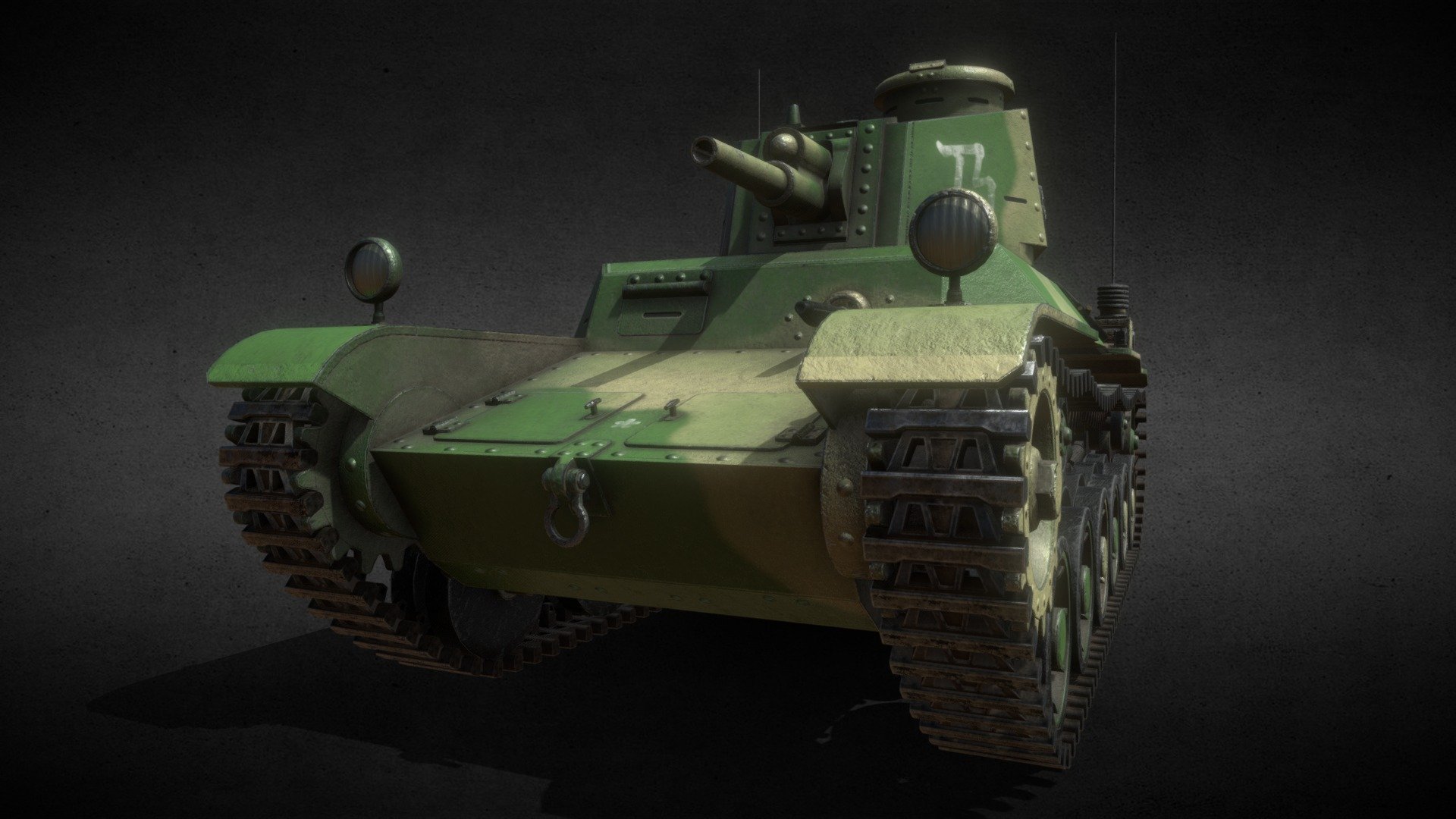 Type 2 Ho-I (IJA Gun Tank) V.1 - Buy Royalty Free 3D model by ...