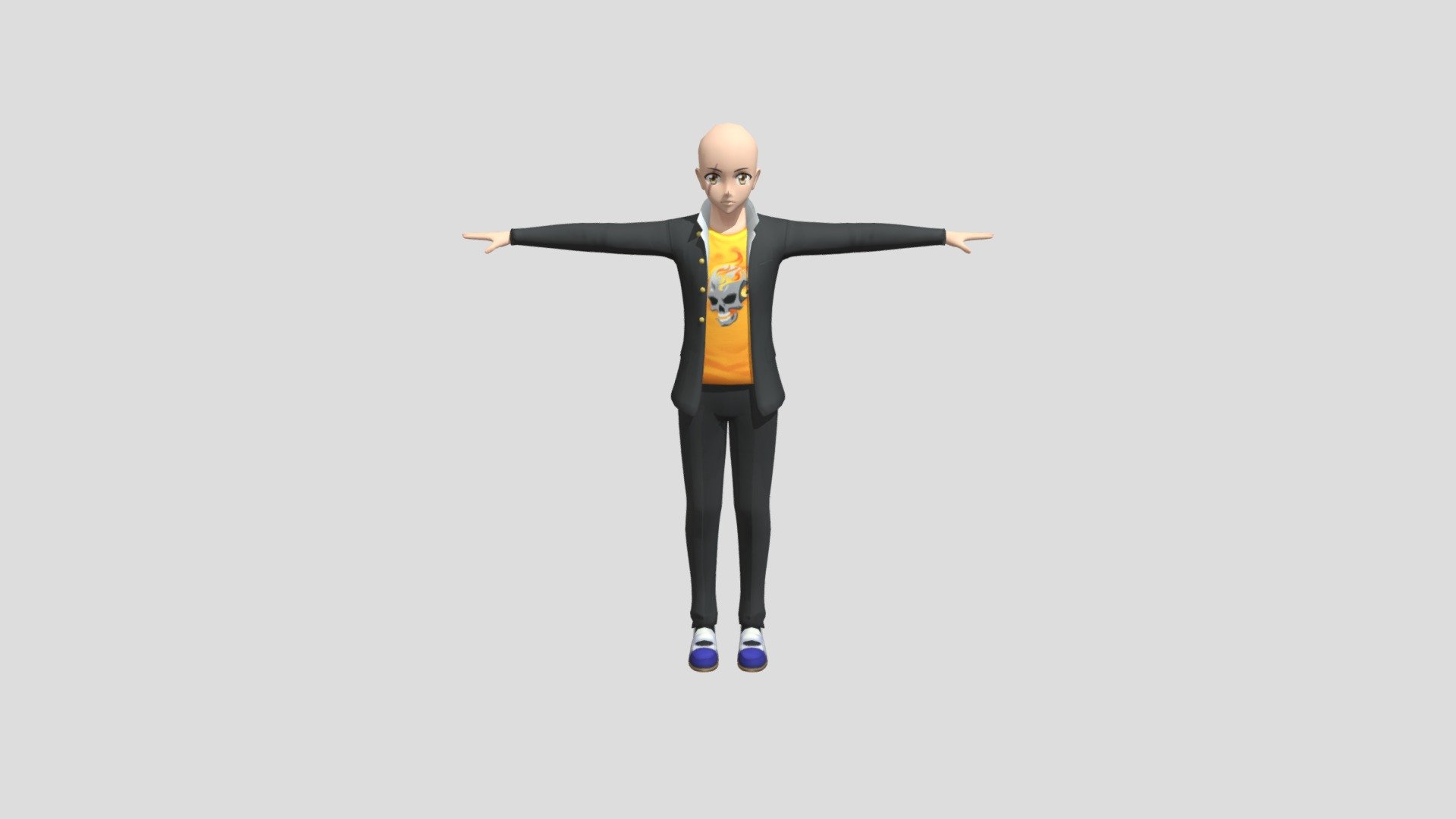 【syamiiiiii】恩塚 亨 Offence Game Model YandereSimulator Male Delinquent Uniform (Umeji) - Download Free