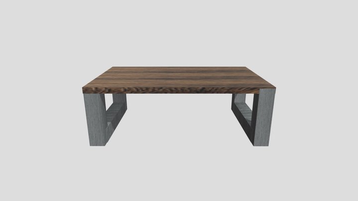 Farm Table, Dark 2 3D Model