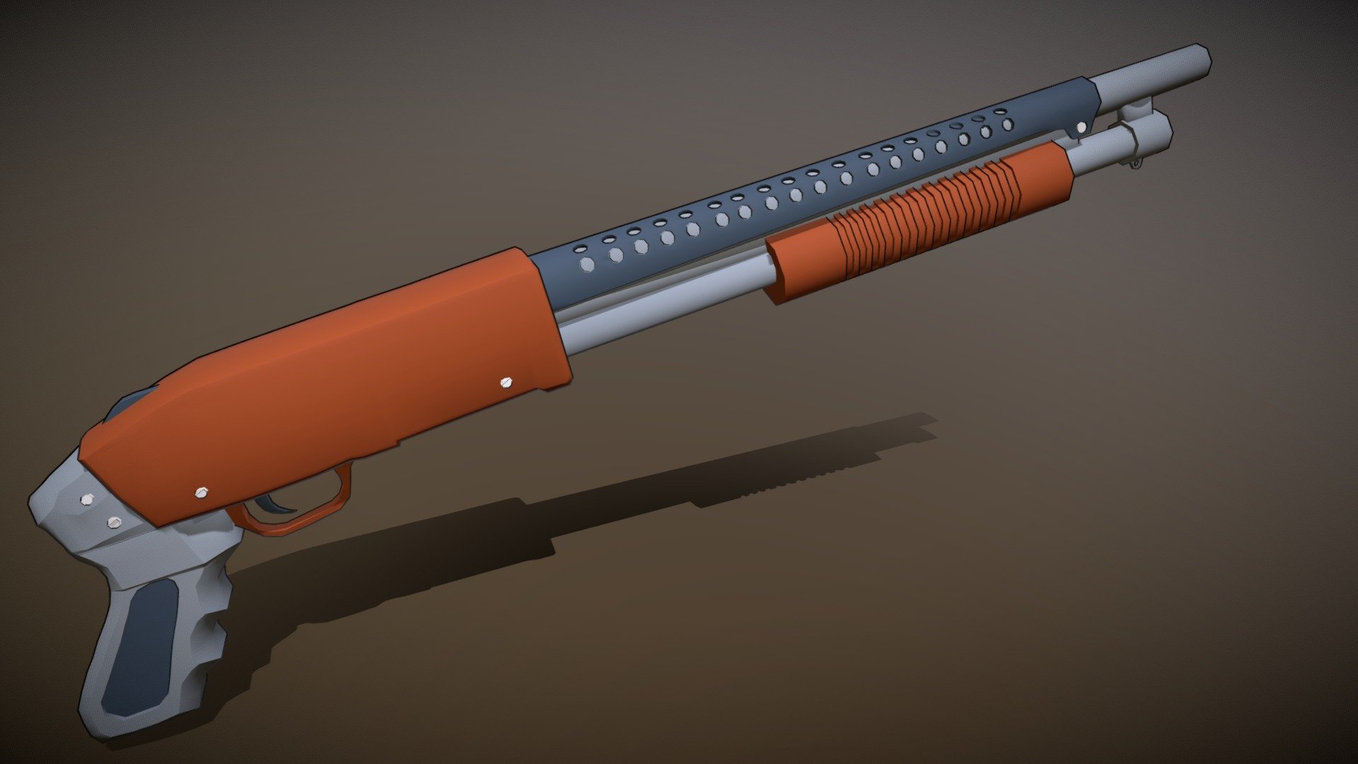 Escopeta - Shotgun Styled Cartoon Blender 3d