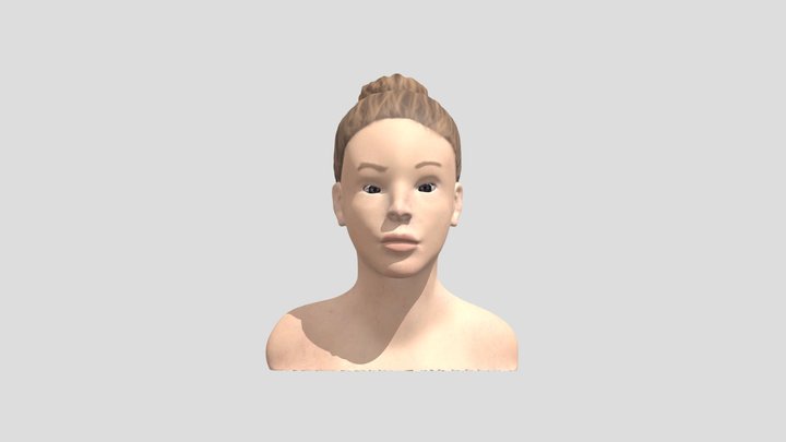 Textured Female Bust 3D Model