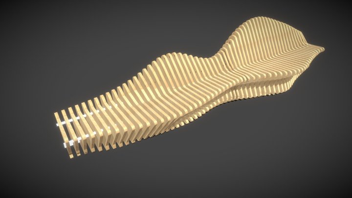 М. А. Ф. Уличная скамейка 3D Model