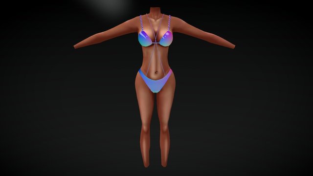 Crossed Bikini 3D Model