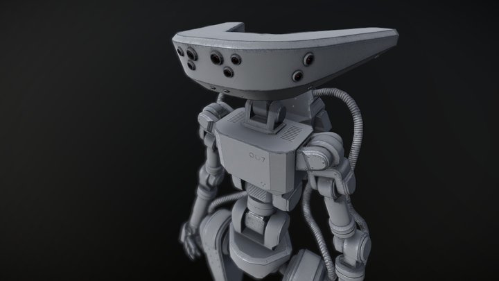 Sci-Fi AI Android Robot Model V Ray One 3D Model