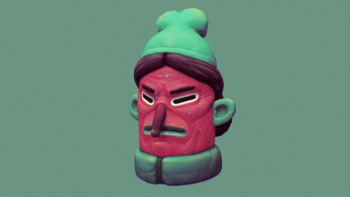 Guy with the green hat 3D Model