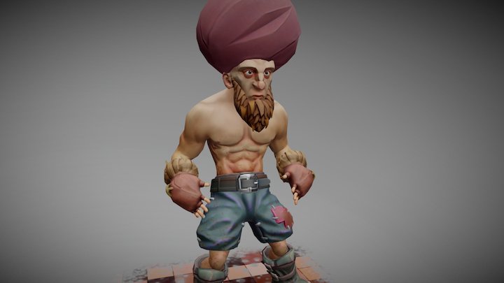 Fakir Character 3D Model