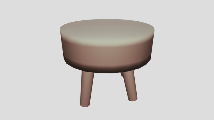 Stool Without Texture 3D Model