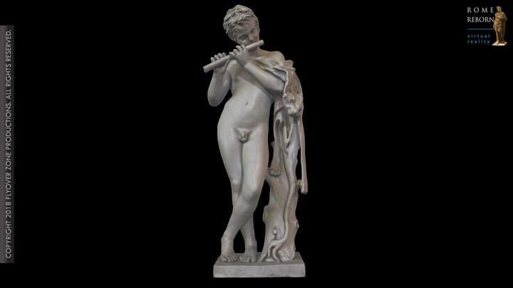 3D rendering of Satyr Playing the Flute