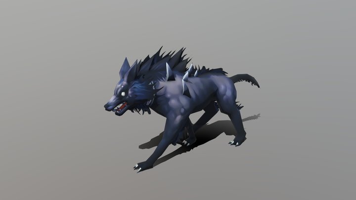 Toon Mutant Wolf 3D Model