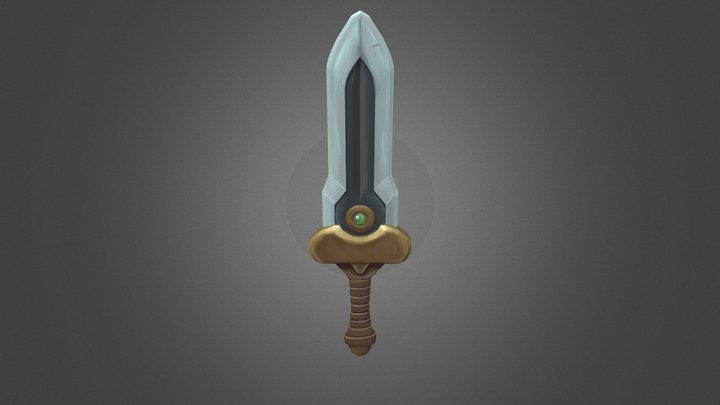 Low Polly Dagger 3D Model