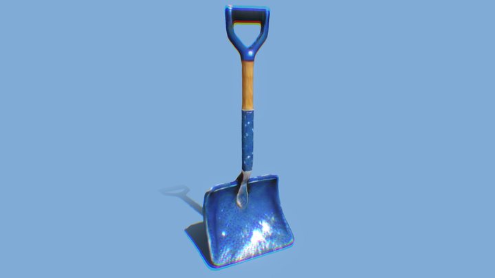 lowpoly snow shovel 3D Model