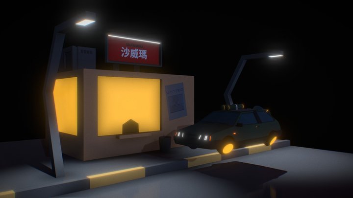 Cyberpunk Lada 2108 3D Model