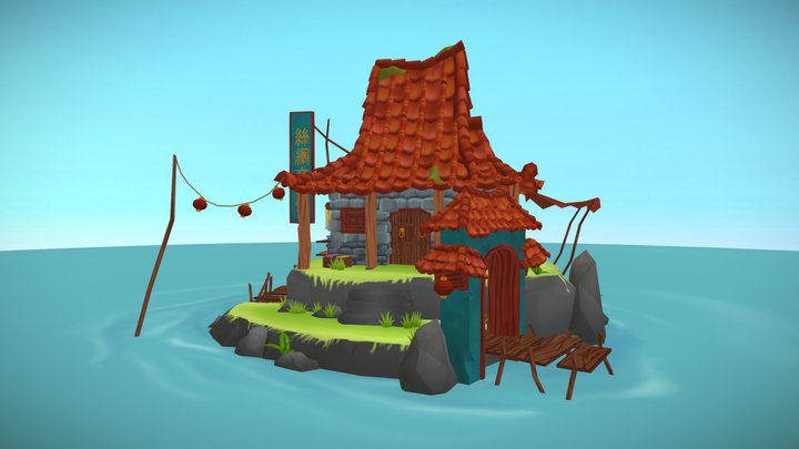 The Chinese Silk Store: A Seafarer's Paradise 3D Model