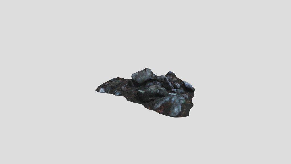 Low Poly Ground Forest Rocks