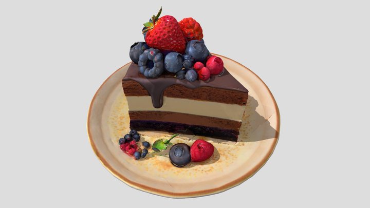 Velvet Berry Trifle - dessert – Modelo 3D gratuito STL