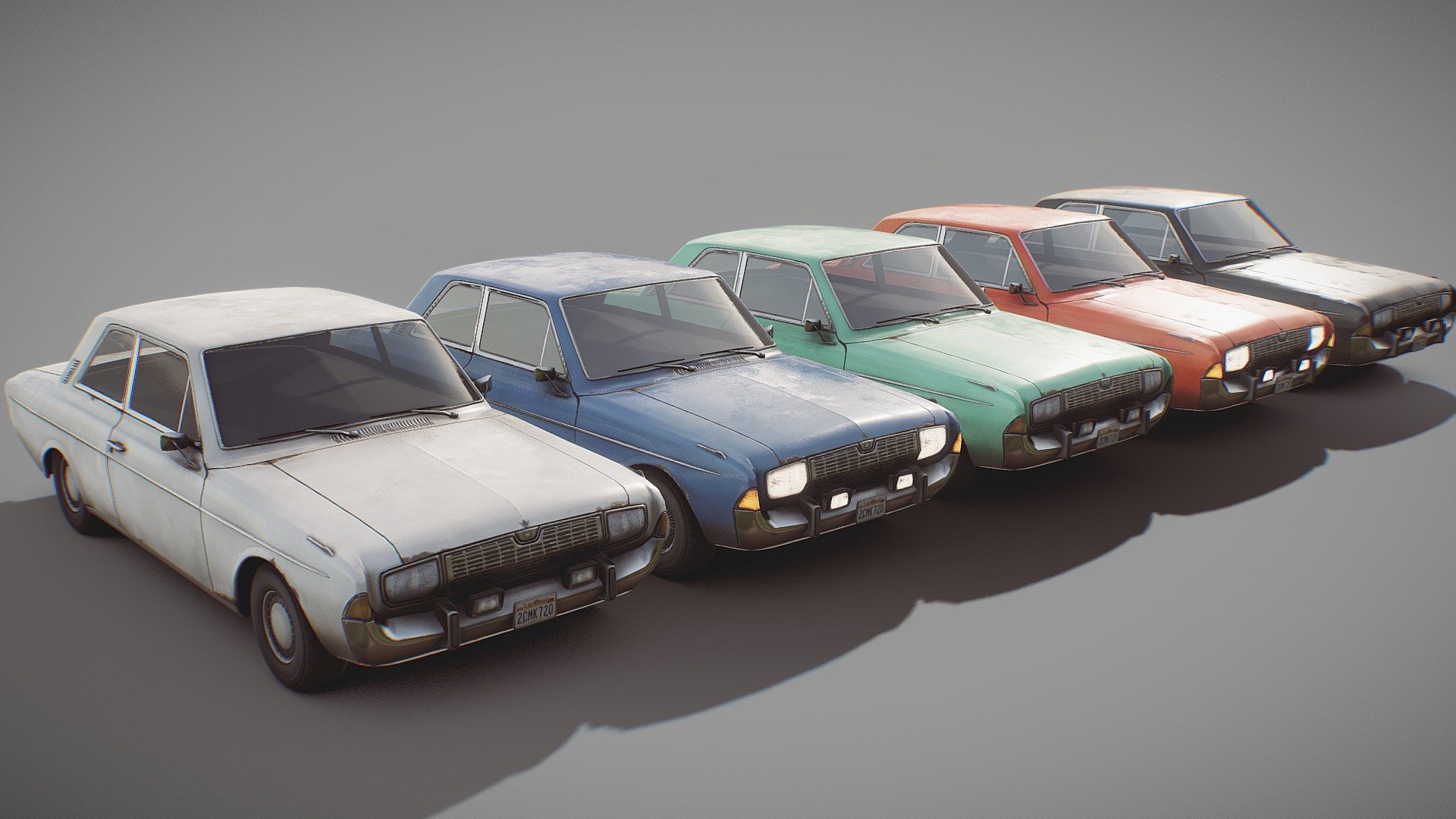 Lowpoly 1960's European Coupe Collection