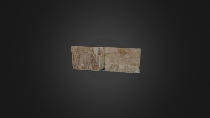 Parthenon West Frieze Blocks 12 and 13 3D Model