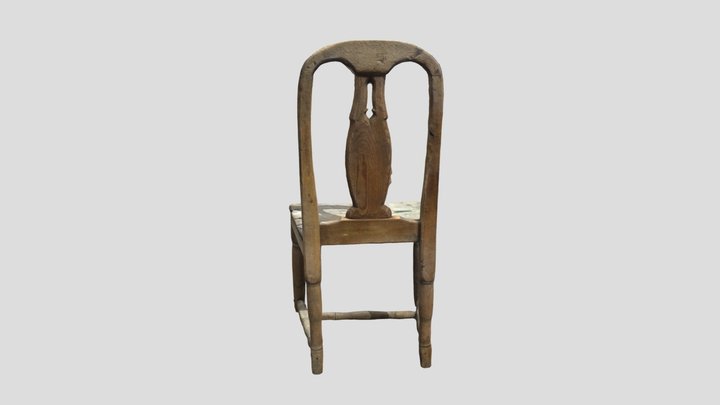 Antique wooden chair 3D Model