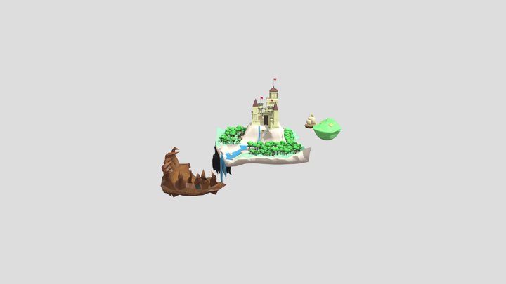 Floating Island 3D Model