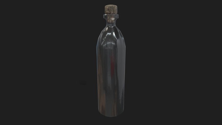 Alcohol Bottle 02 3D Model