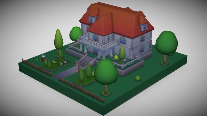 Stylized Easter mansion 3D Model