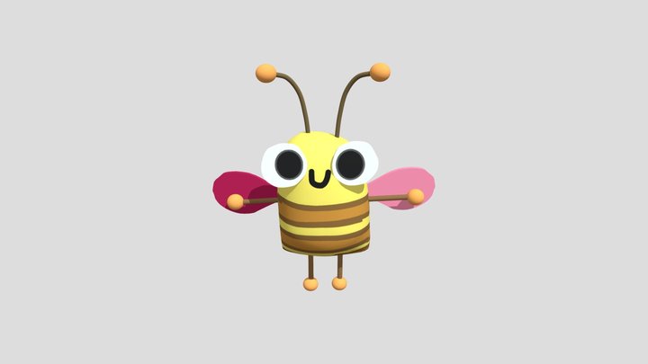 Patchwork Bee 3D Model