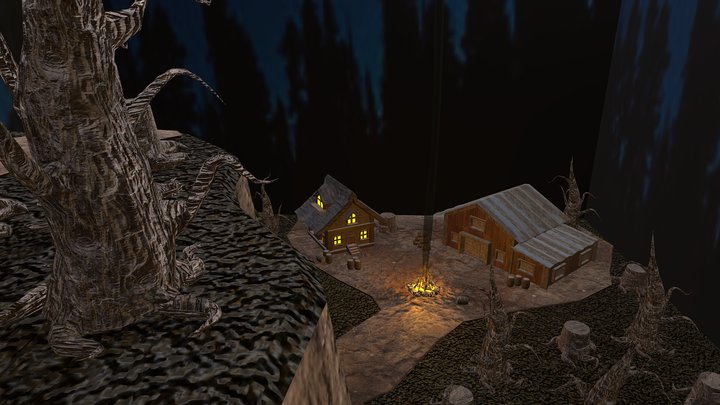 A Lonely and Dark Night 3D Model
