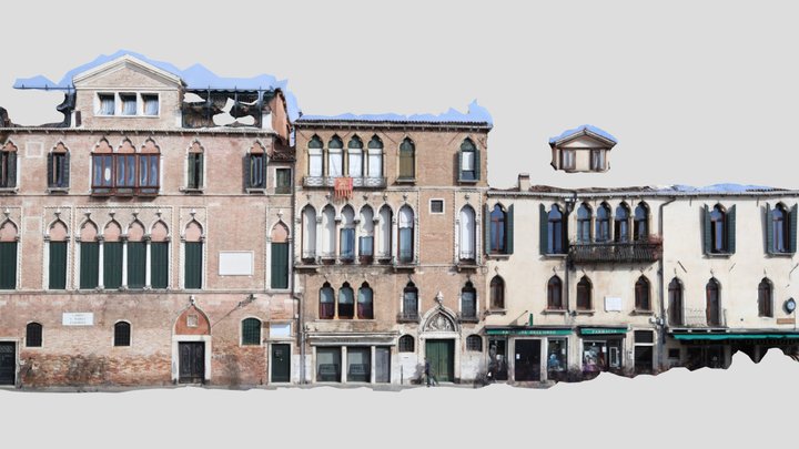 Venice's building facade 3D Model