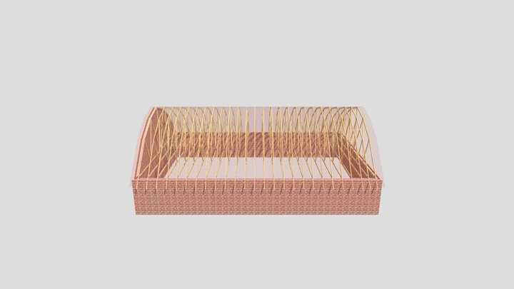 Bowstring trusses 3D Model