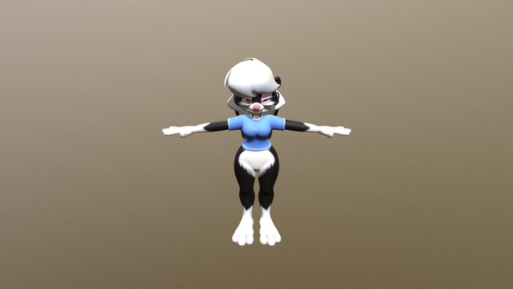 Sabrina The Skunk 3D Model