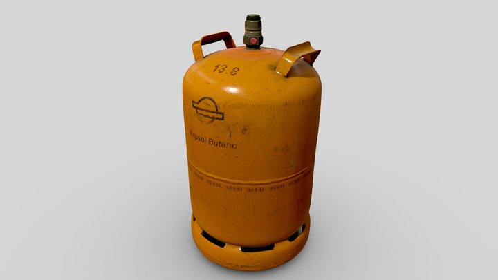 Bombona de butano / gas cylinder / gas bottle 3D Model