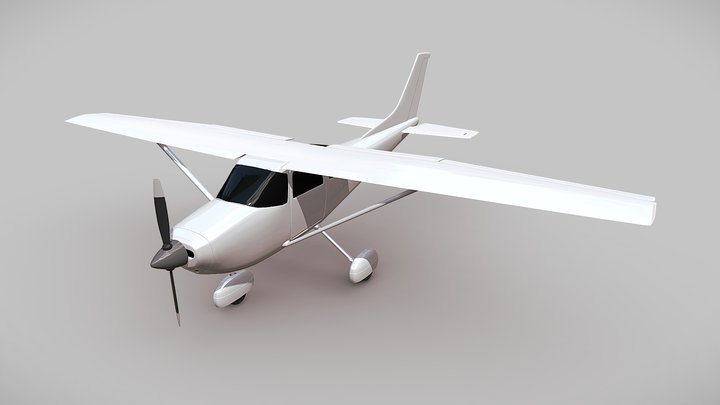 Cessna 182 Skyline propeller plane 3D Model