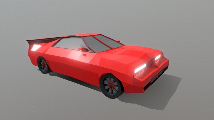 Low-Poly 3d car 3D Model